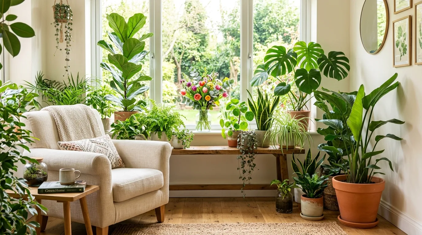 Bring in plants or flowers for 13 Easy Tips on How to Make Your Room Look Good Instantly