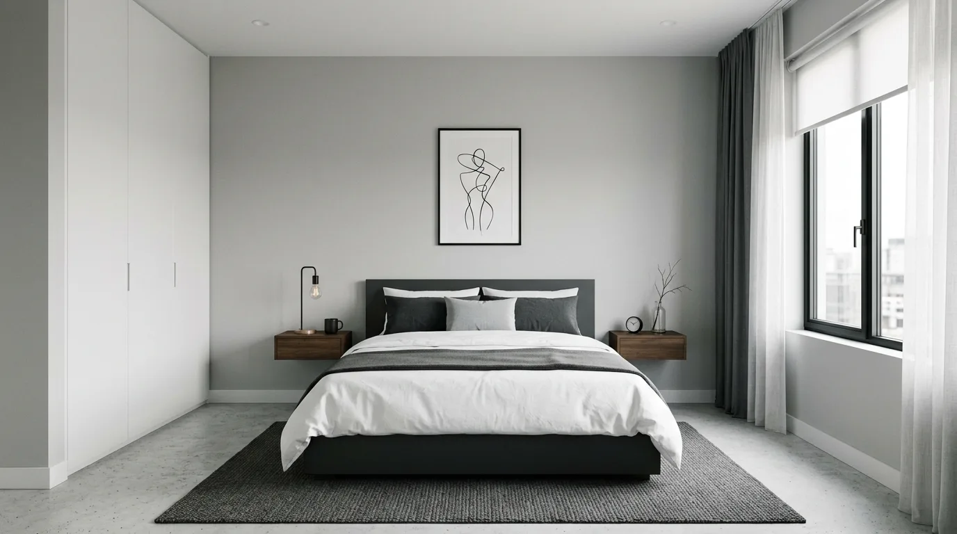 Use strong lines in the furniture for 11 Masculine Male Bedroom Ideas for a Cool and Collected Space