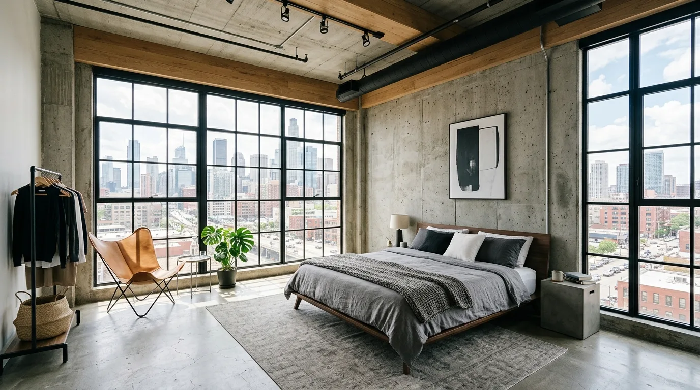 Use rugs to soften the room for 11 Masculine Male Bedroom Ideas for a Cool and Collected Space