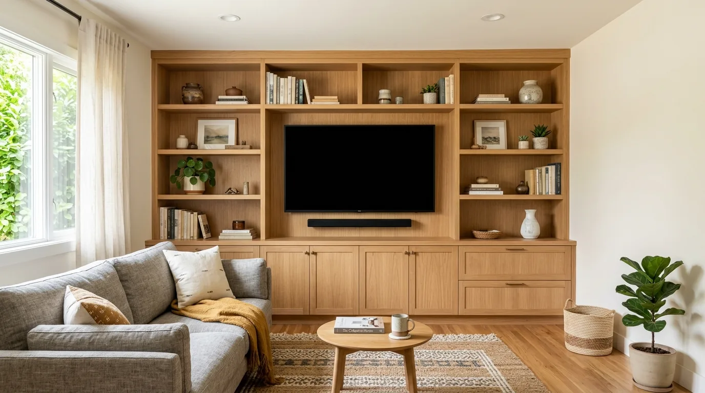 Bring in a slim console table for 14 Genius Ways to Maximize Small Living Room Decor and Storage