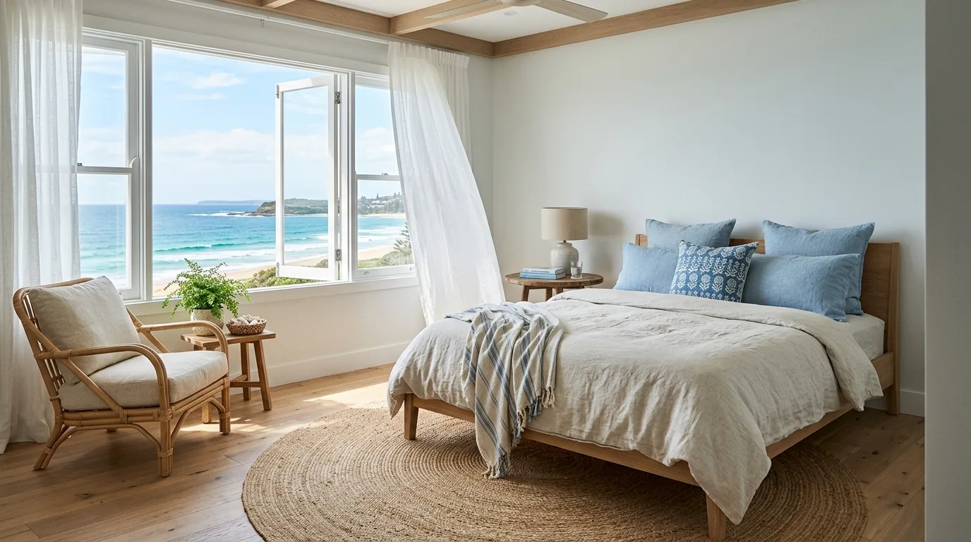 Use light wood finishes for 10 Fresh Modern Coastal Interior Design Ideas for a Beachy Home