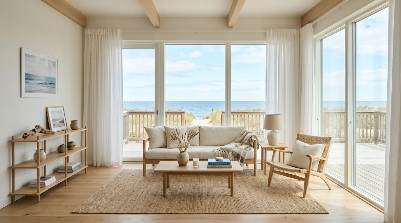 Add woven texture strategically for 10 Fresh Modern Coastal Interior Design Ideas for a Beachy Home