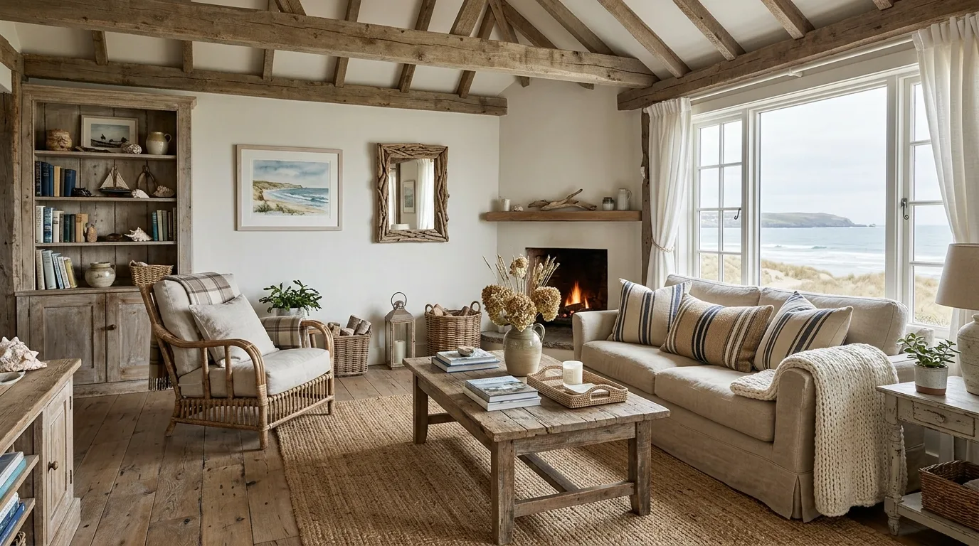 Choose simple layered accessories for 10 Fresh Modern Coastal Interior Design Ideas for a Beachy Home