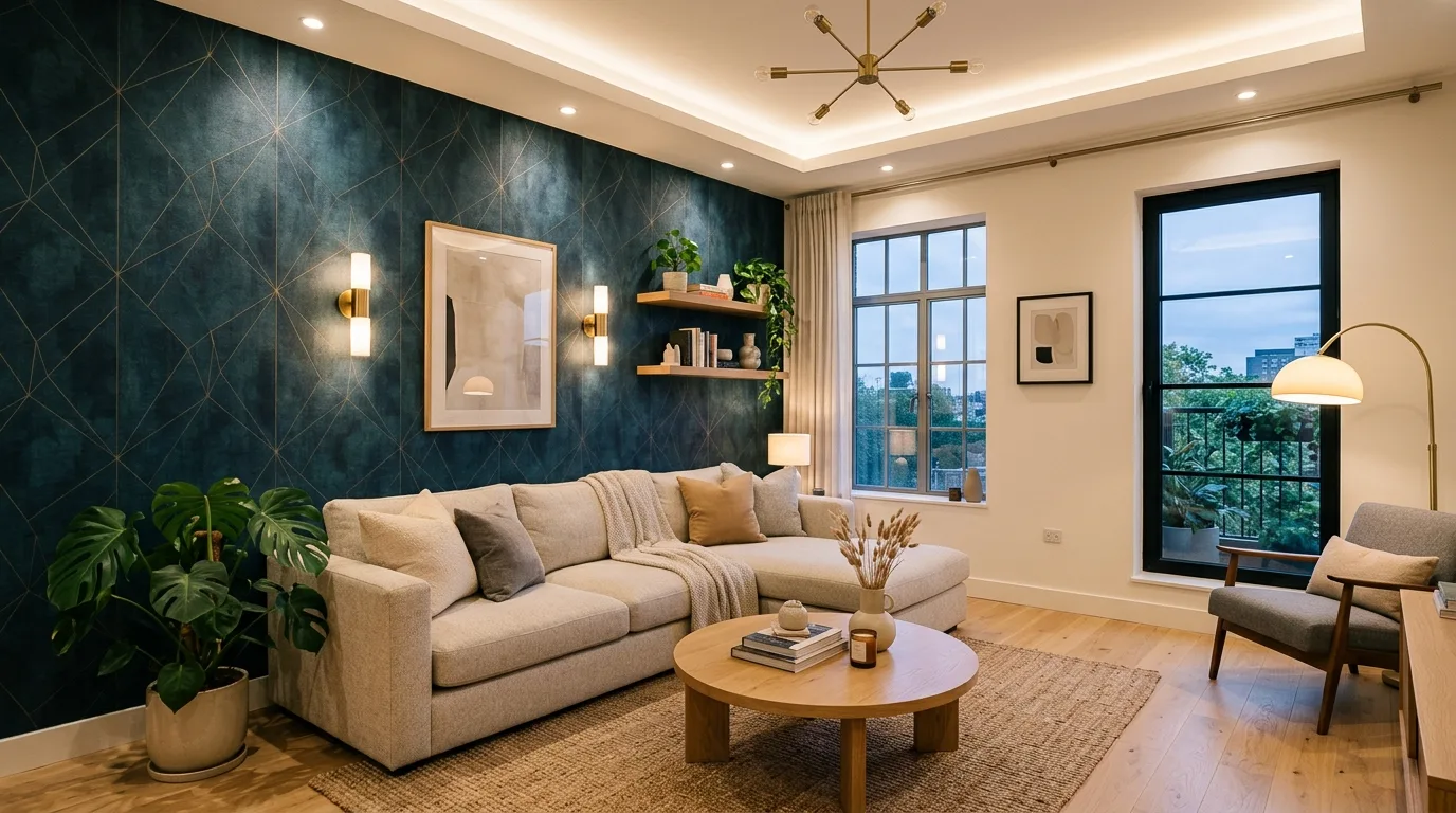 Use an accent wall strategically for 13 Modern Living Room Ideas to Update Your Space Fast