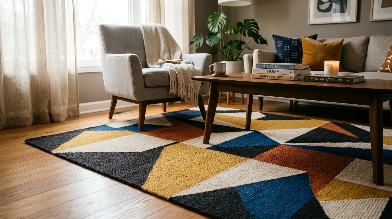 Let the rug define the update for 13 Modern Living Room Ideas to Update Your Space Fast