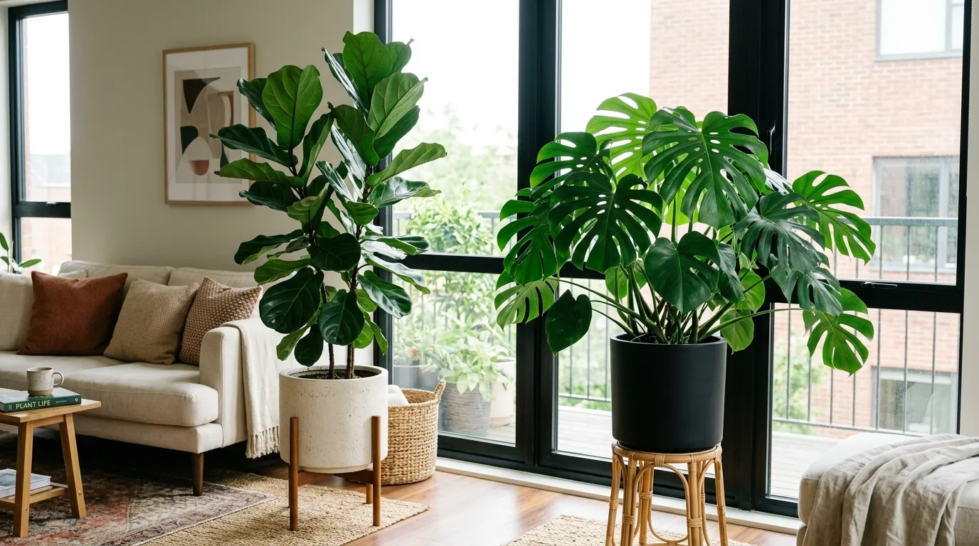 Bring in larger plants for 13 Modern Living Room Ideas to Update Your Space Fast