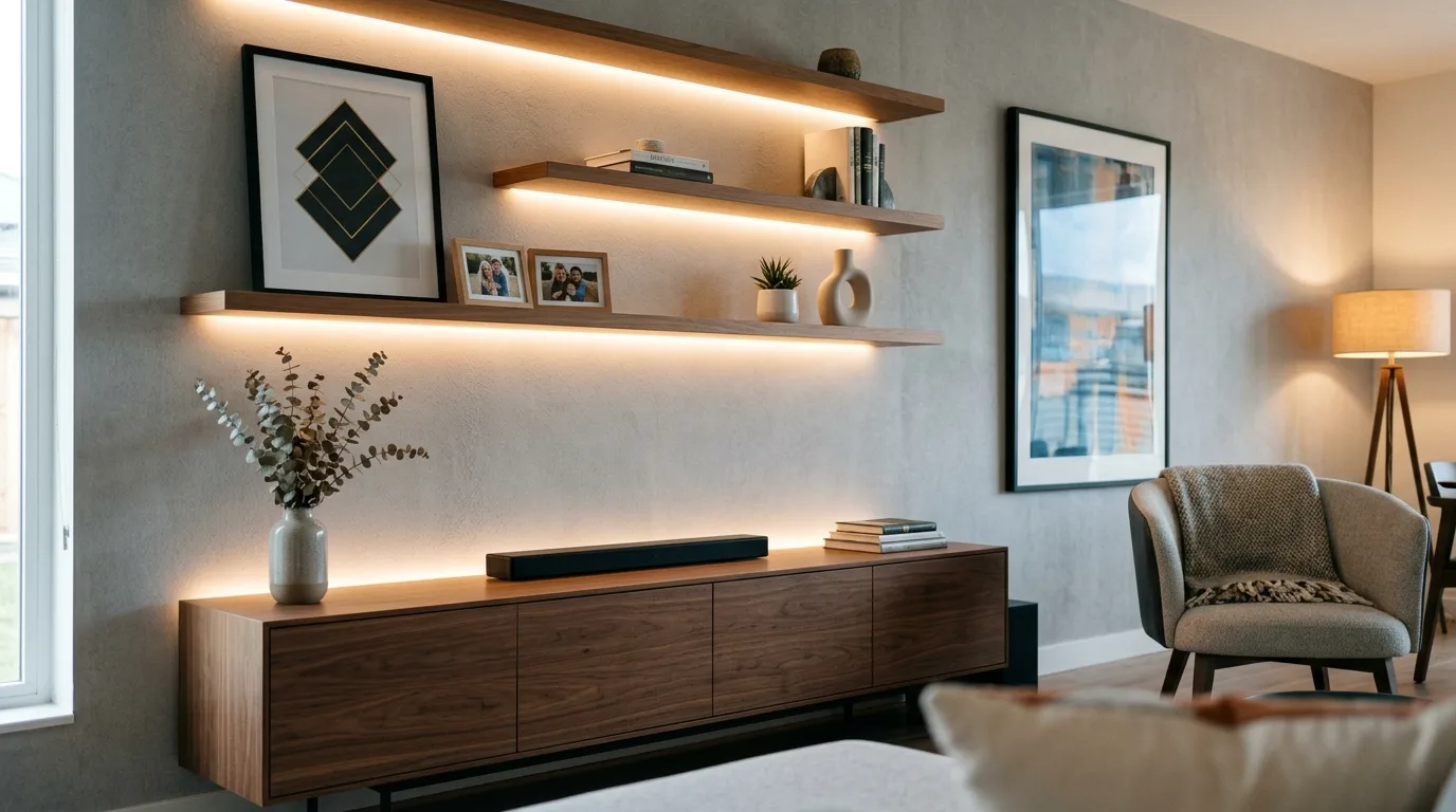 Clean up the media area for 13 Modern Living Room Ideas to Update Your Space Fast