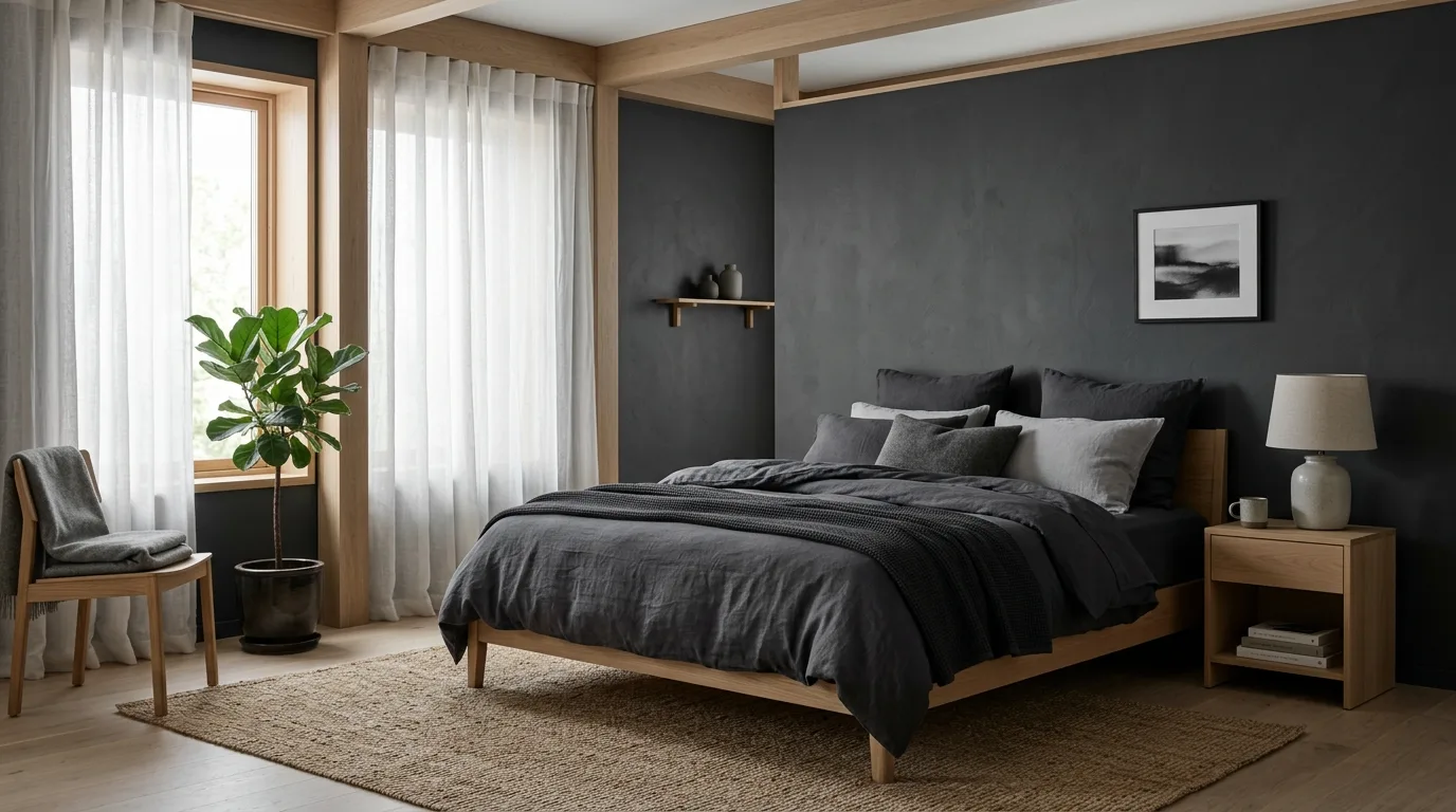 Choose curtains with softness and weight for 14 Moody Bedroom Ideas for a Dramatic and Cozy Vibe