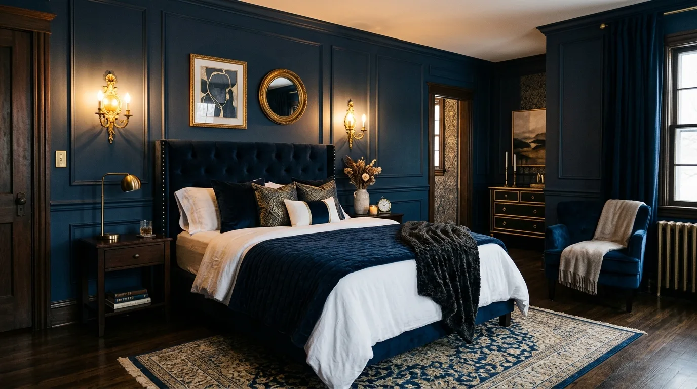 Layer the bed generously for 13 Tips for Styling a Moody Guest Bedroom for Visitors
