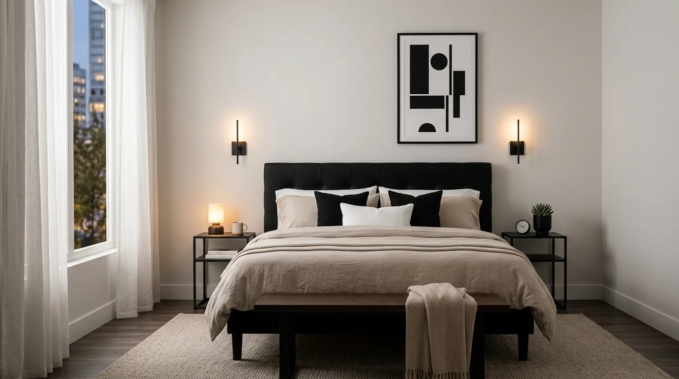11 Neutral Beige and Black Bedroom Ideas for Timeless Contrast
