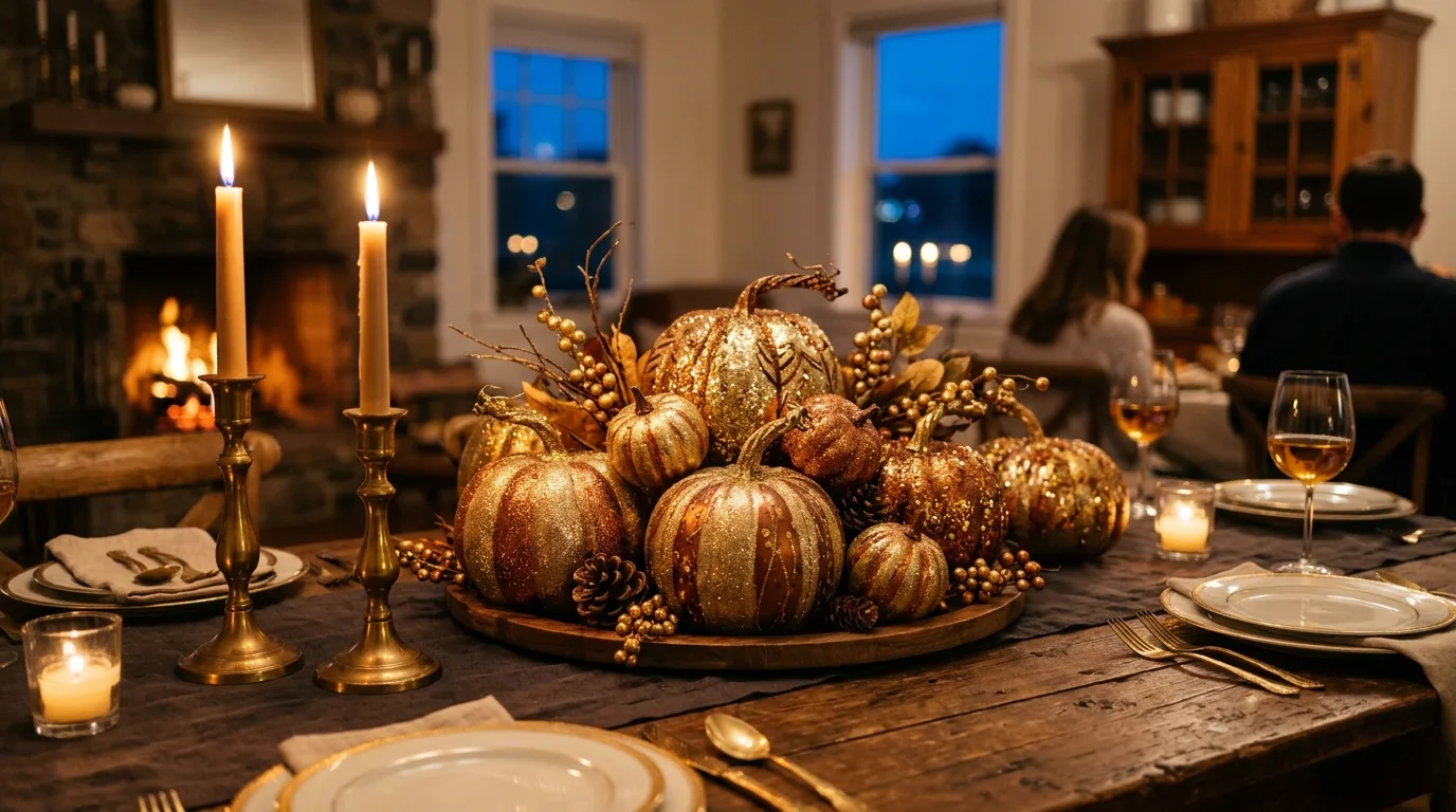 Wrap stems with velvet ribbon for 14 No-Carve Pumpkin Decorating Ideas for Elegant Fall Style