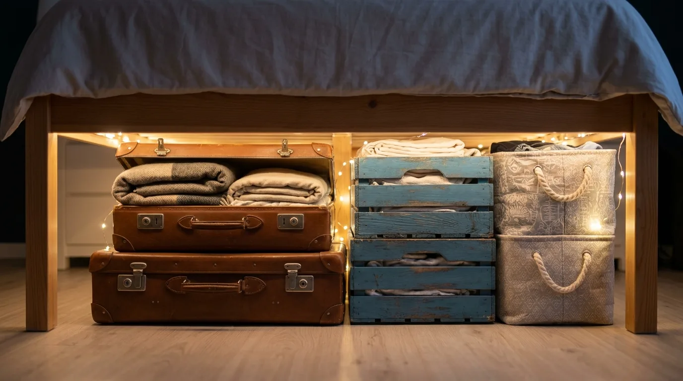 Repurpose containers you already own for 12 Ways to Organize a Small Bedroom Without Buying New Furniture