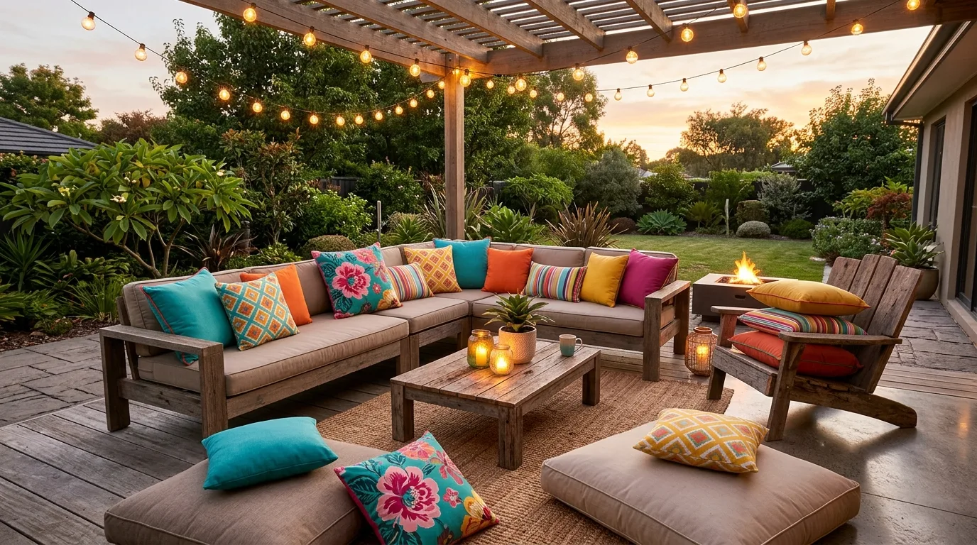 Use pillows to finish the space for 13 Outdoor Balcony Ideas for a Fresh Air Escape