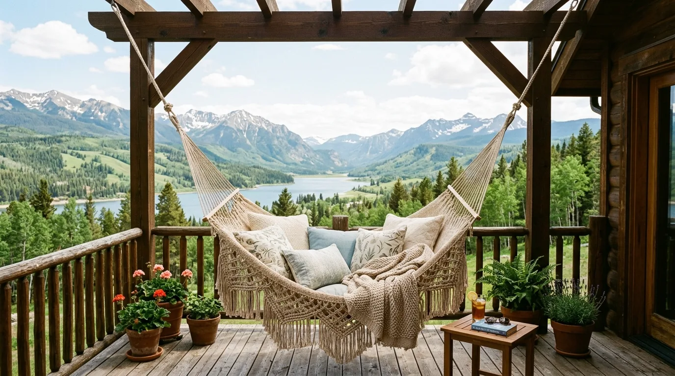 Try a swing chair if you want a softer retreat for 13 Outdoor Balcony Ideas for a Fresh Air Escape