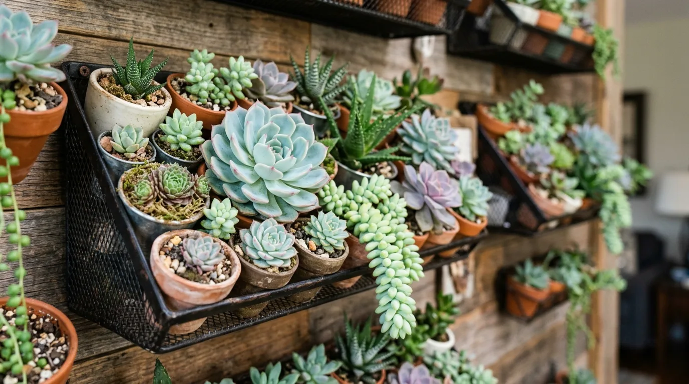 Use succulents for a low-maintenance design for 14 Inspiring Outdoor Wall Design Ideas for a Gorgeous Focal Point