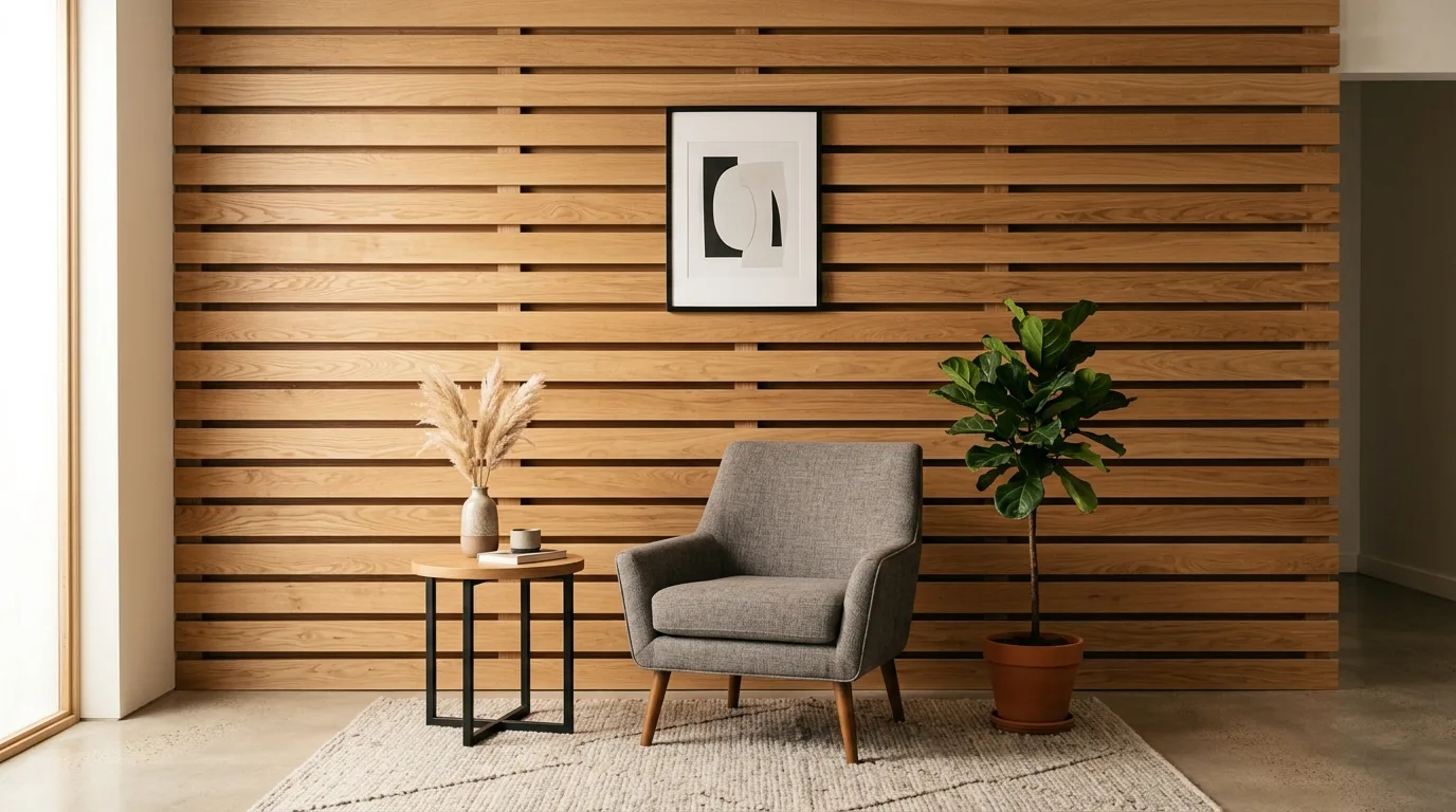 Use wood slats for warmth and structure for 14 Inspiring Outdoor Wall Design Ideas for a Gorgeous Focal Point