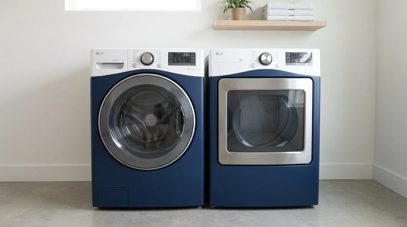 Try a two-tone color scheme for 10 Genius Hack to Paint a Washer and Dryer for a Laundry Room Refresh