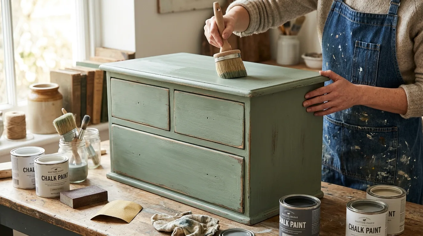 Use chalk paint only for a softer vintage effect for 10 Genius Hack to Paint a Washer and Dryer for a Laundry Room Refresh