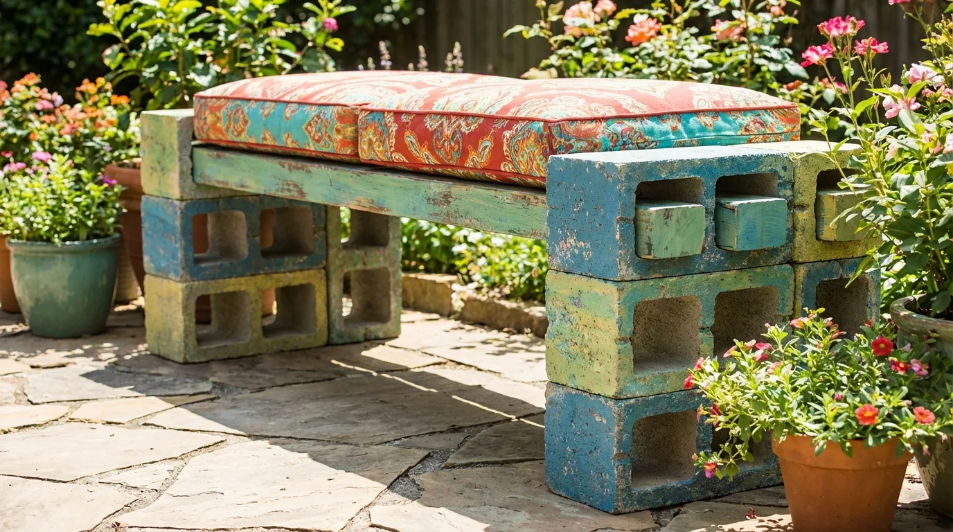 11 Genius Painted Cinder Block Ideas for Outdoor Furniture