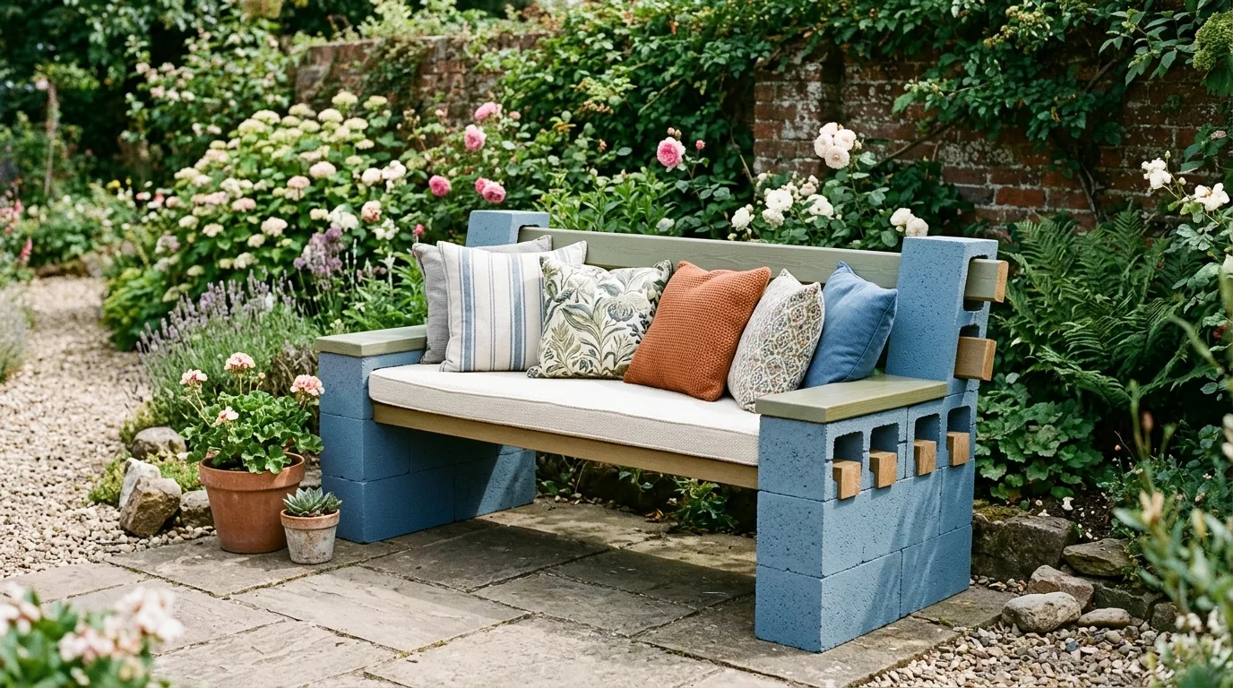 Build a basic outdoor kitchen unit for 11 Genius Painted Cinder Block Ideas for Outdoor Furniture