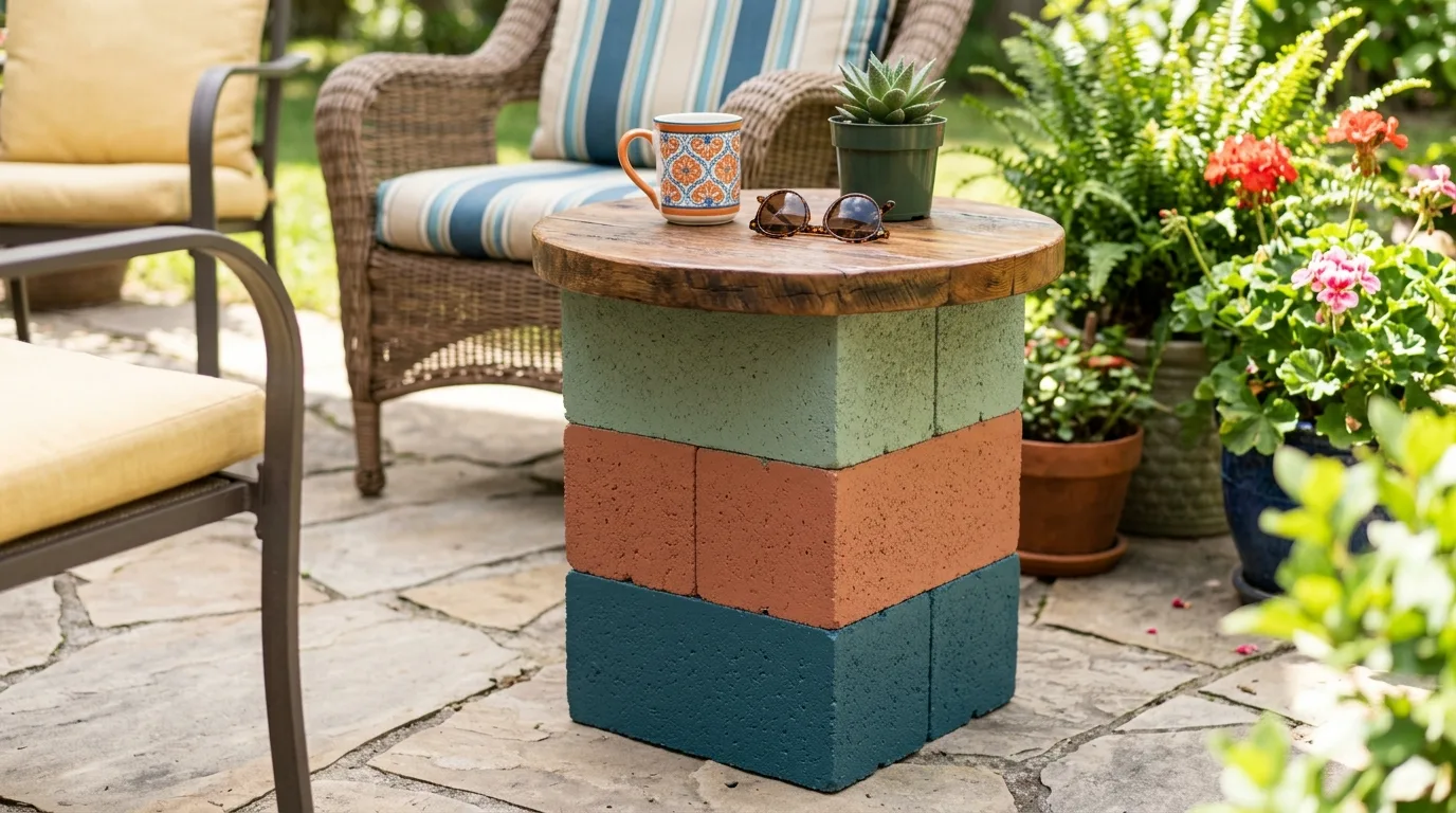 11 Genius Painted Cinder Block Ideas for Outdoor Furniture inspiration 12