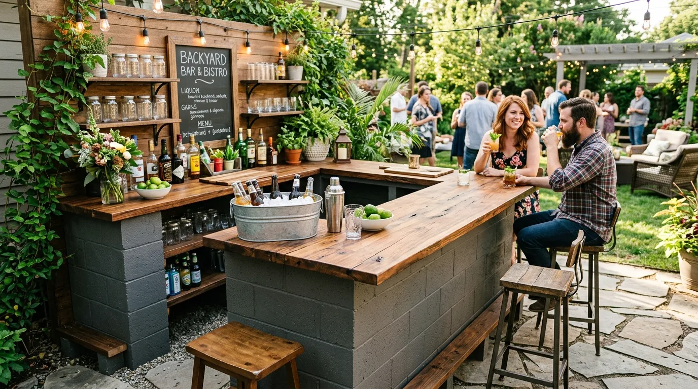 Create a fire pit surround for 11 Genius Painted Cinder Block Ideas for Outdoor Furniture