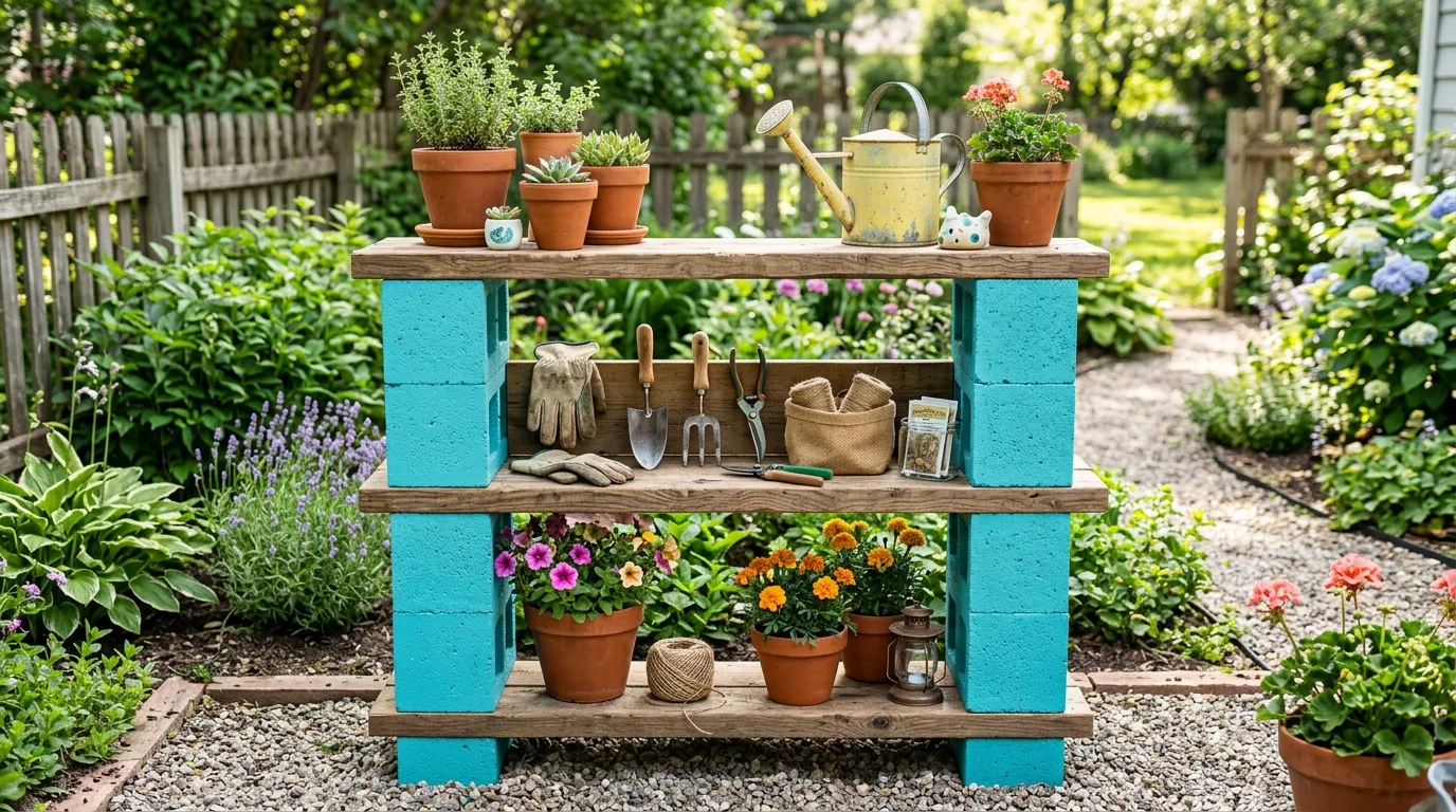 Try a cushioned ottoman version for 11 Genius Painted Cinder Block Ideas for Outdoor Furniture