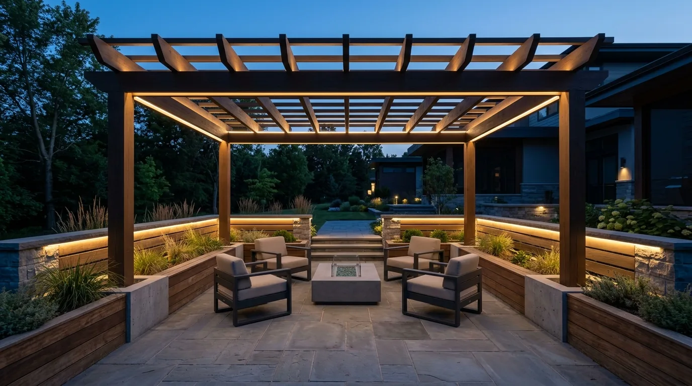 Paper lanterns make the space feel festive for 12 Magical Patio Lighting Ideas for Evening Ambiance