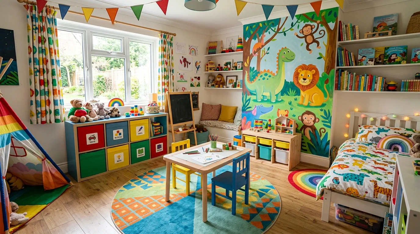 Choose soft rounded furniture for 11 Playful Toddler Bedroom Ideas for Safe and Fun Play