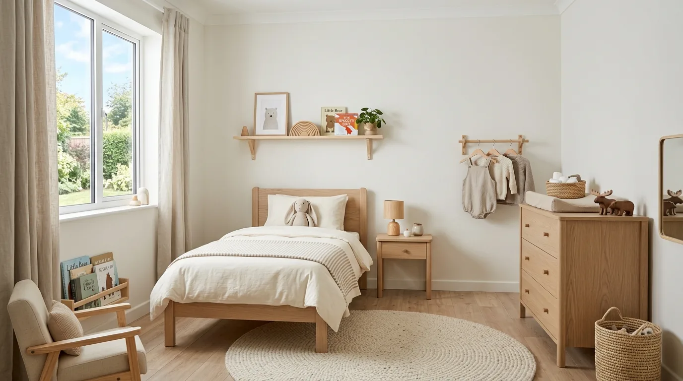 Choose calm colors with a few brighter accents for 11 Playful Toddler Bedroom Ideas for Safe and Fun Play