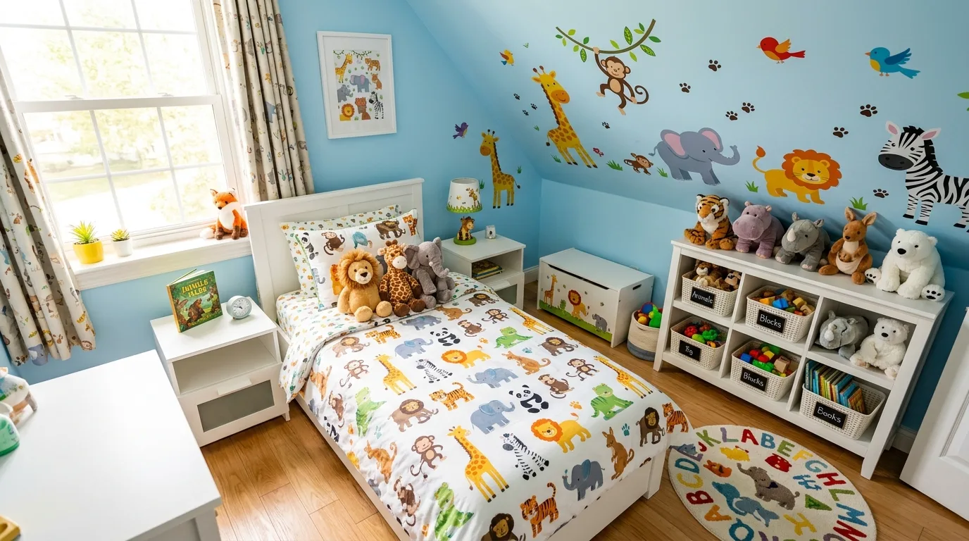 Keep everyday items within easy reach for 11 Playful Toddler Bedroom Ideas for Safe and Fun Play