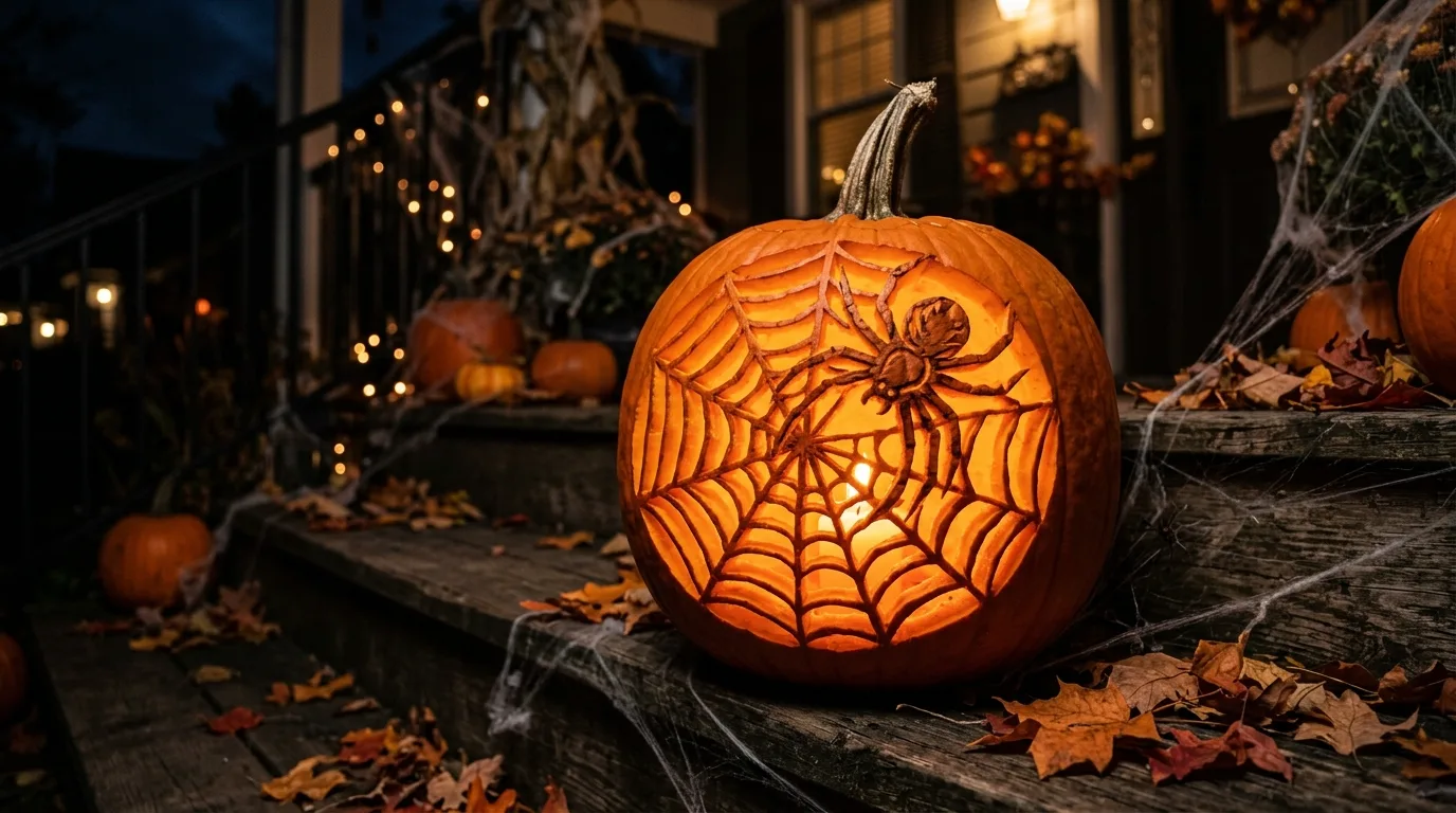Use varying cut depths for texture for 14 Unique Pumpkin Carving Ideas That Go Beyond a Basic Face