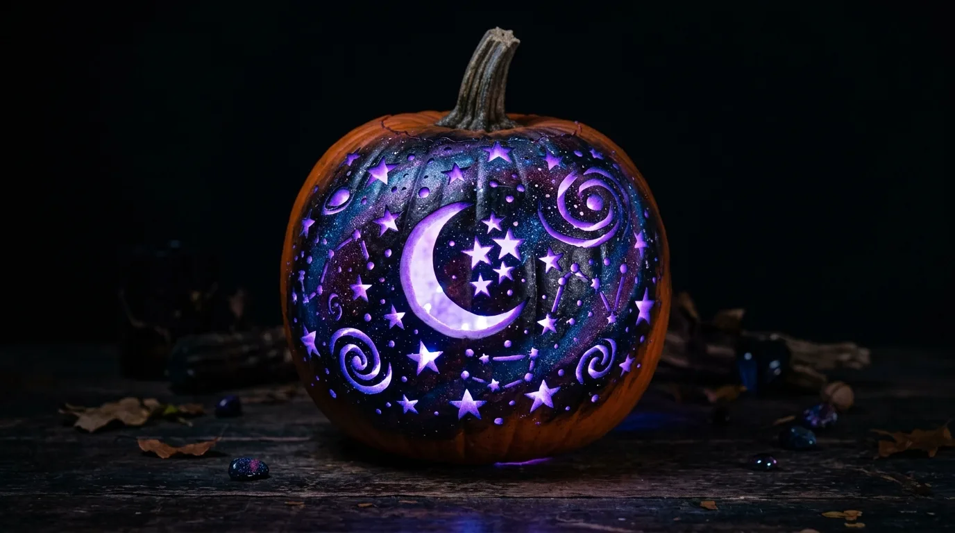 Use geometric patterns for 14 Unique Pumpkin Carving Ideas That Go Beyond a Basic Face