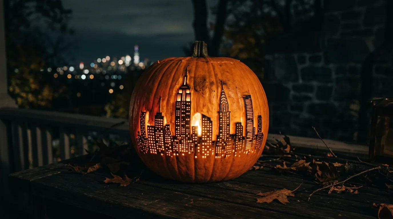Carve one side and paint the other for 14 Unique Pumpkin Carving Ideas That Go Beyond a Basic Face