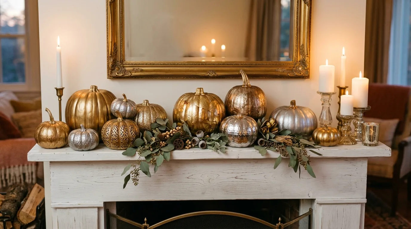 Use black and white for a modern look for 13 Easy Pumpkin Painting Ideas for No-Mess Halloween Fun