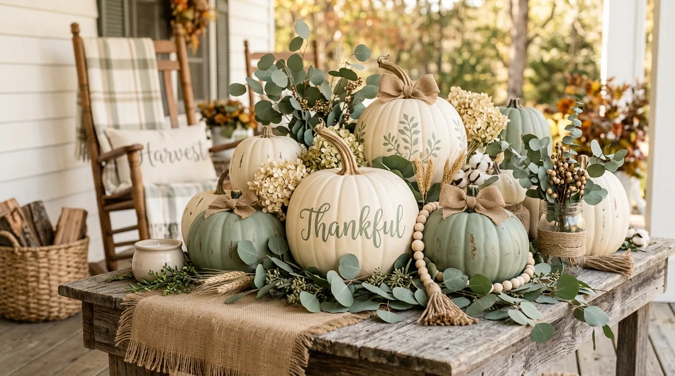 Add floral painted details for 13 Easy Pumpkin Painting Ideas for No-Mess Halloween Fun