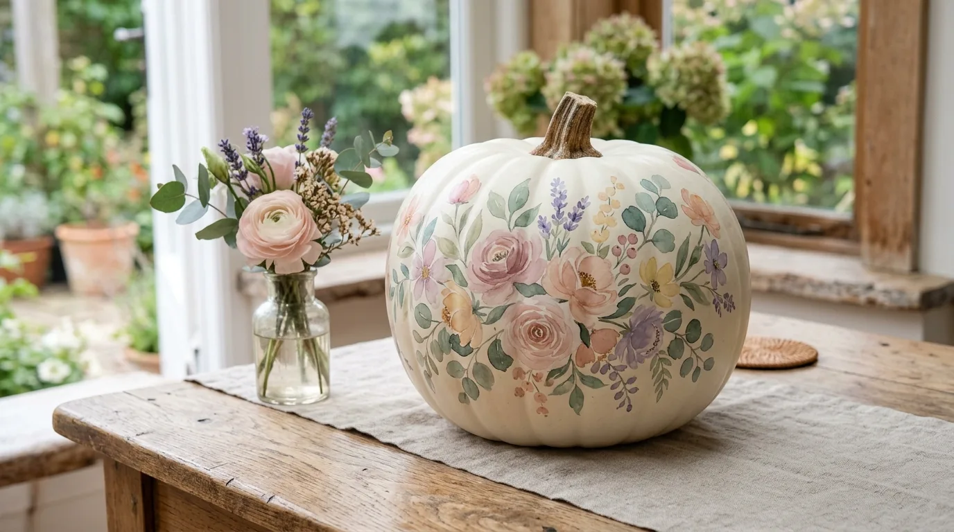 Use a pastel palette for softer Halloween decor for 13 Easy Pumpkin Painting Ideas for No-Mess Halloween Fun