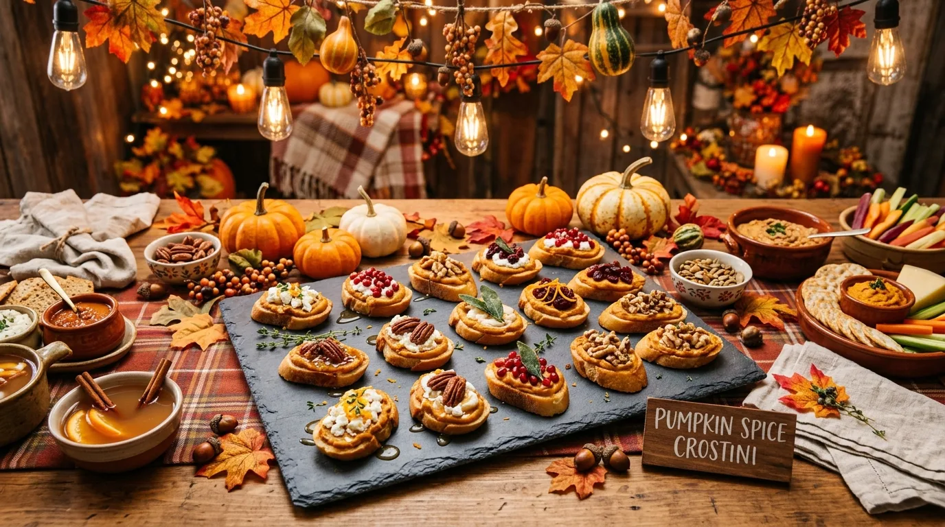 Keep the flavor balanced and interesting for 10 Unique Pumpkin Spice Crostini Appetizer for Autumn Parties