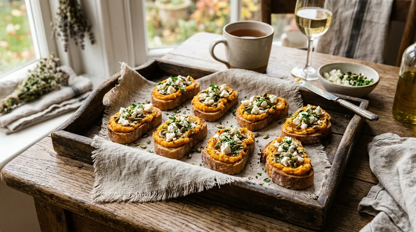 Add nuts for crunch for 10 Unique Pumpkin Spice Crostini Appetizer for Autumn Parties