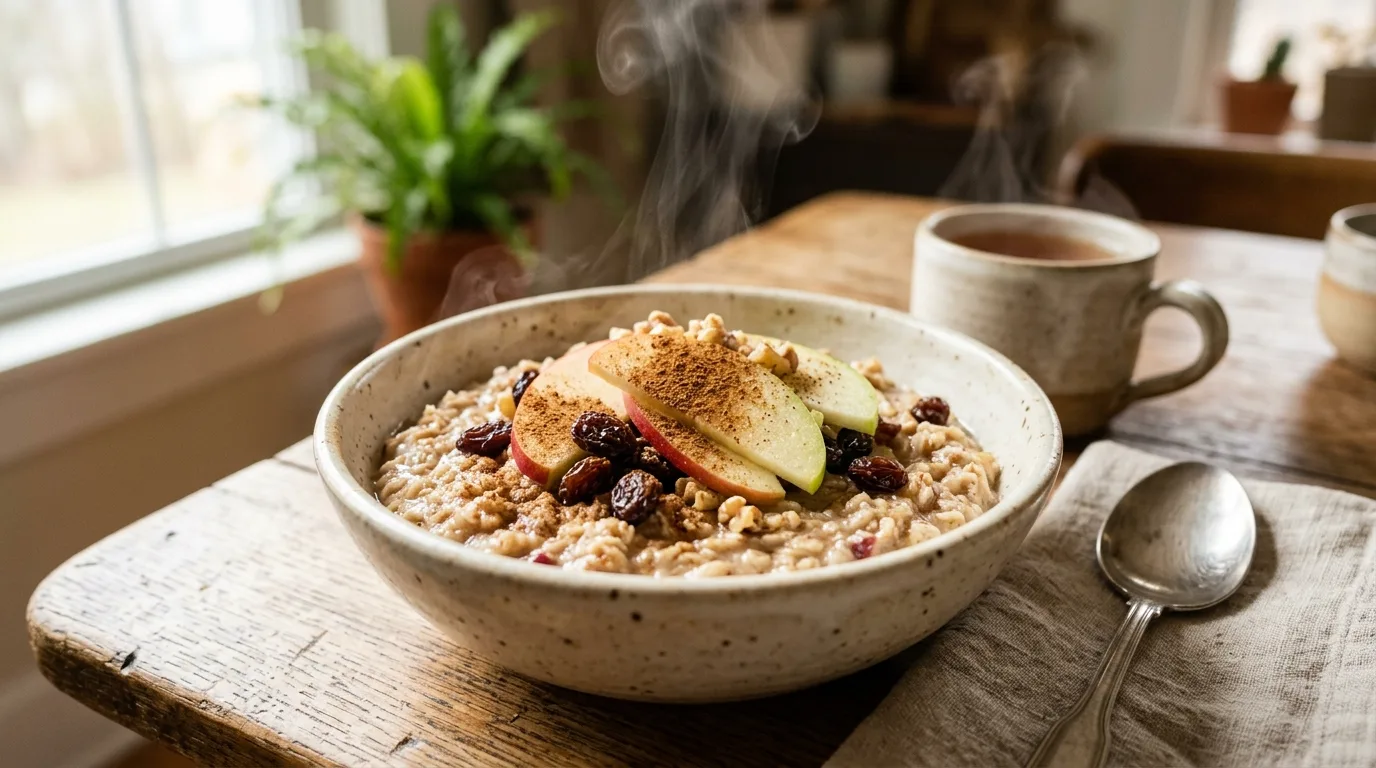 11 Warm Raisin Apple Cinnamon Oatmeal for Chilly Mornings