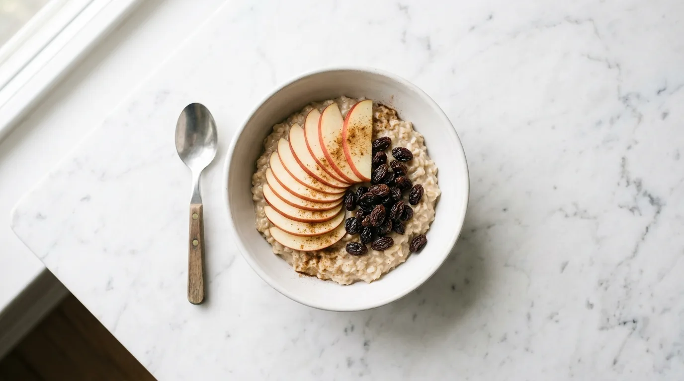 Add raisins for little pockets of sweetness for 11 Warm Raisin Apple Cinnamon Oatmeal for Chilly Mornings