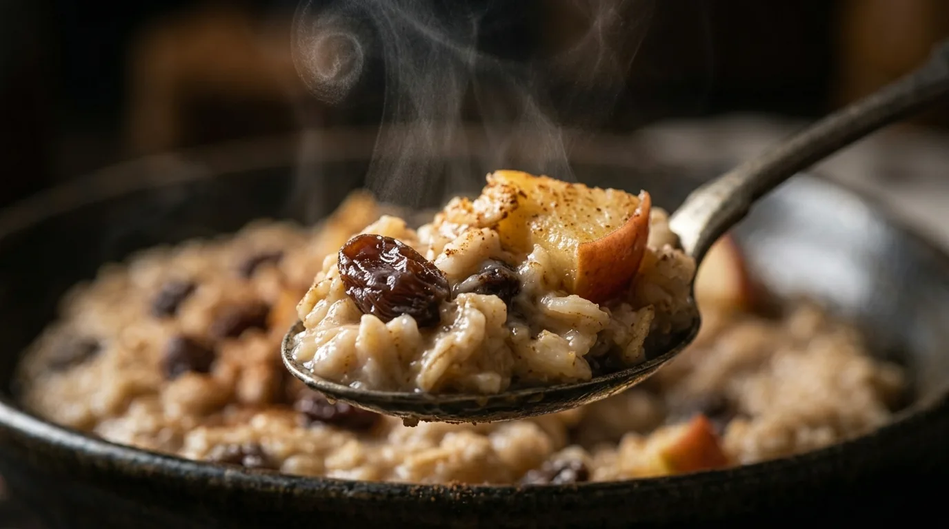 Stir in vanilla for warmth for 11 Warm Raisin Apple Cinnamon Oatmeal for Chilly Mornings