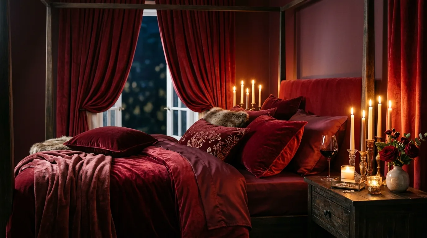 Pair red with cream or beige for 10 Bold Red Bedroom Ideas for a Passionate Pop of Color