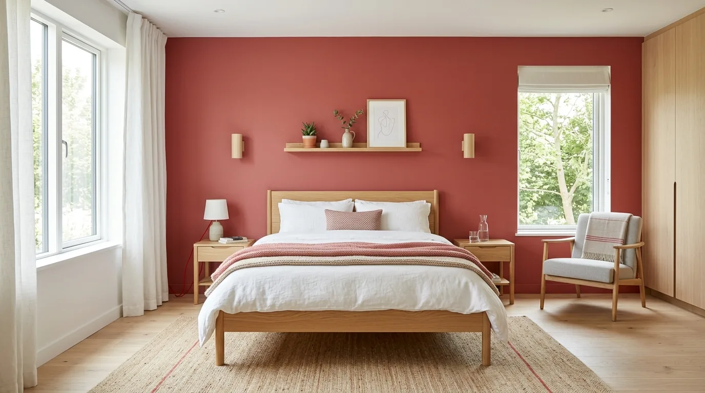 Use art to echo the palette for 10 Bold Red Bedroom Ideas for a Passionate Pop of Color