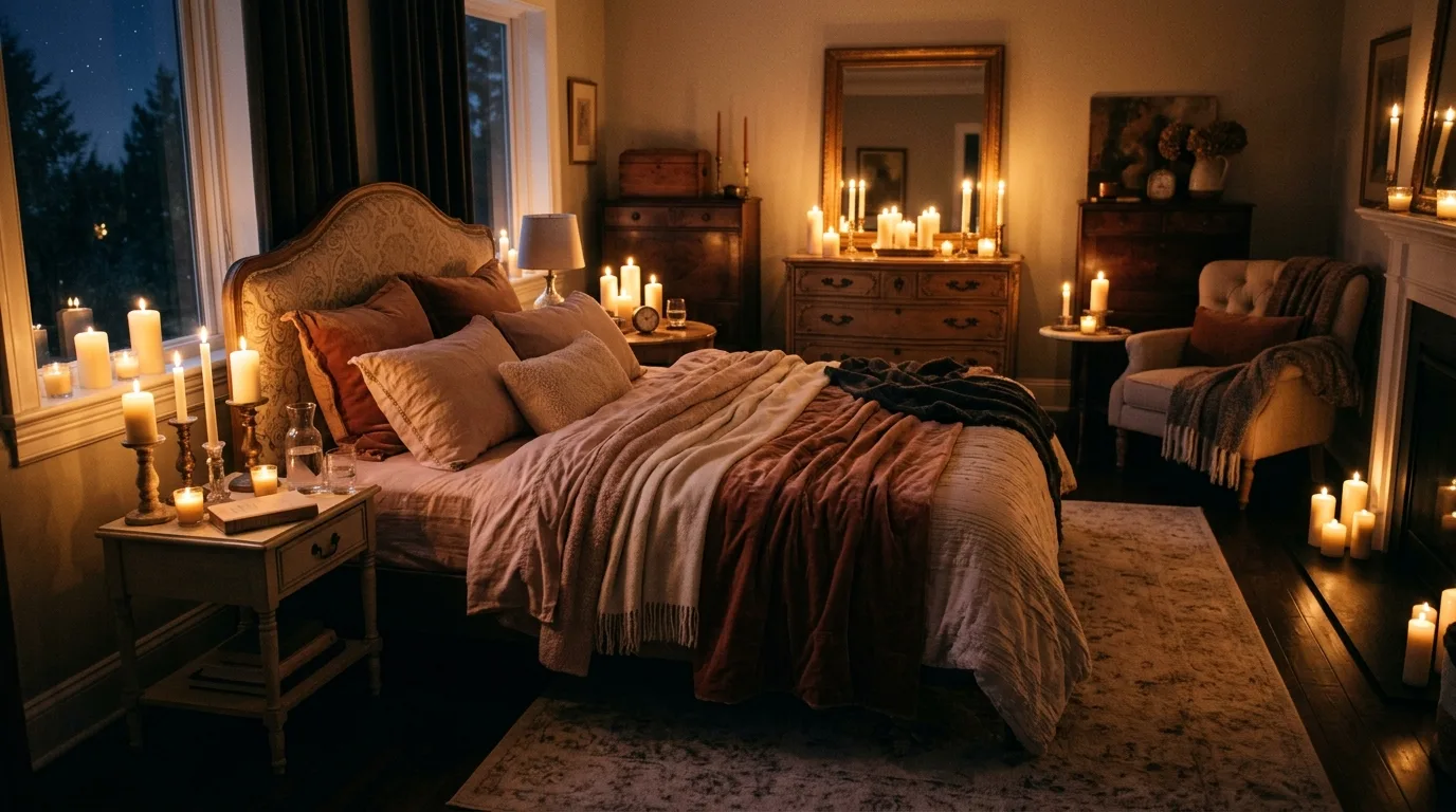 Add warm bedside lighting on both sides for 13 Romantic Bedroom Ideas for Couples to Share Together