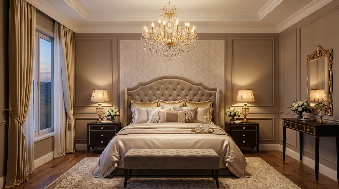 Choose a calm warm palette for 13 Romantic Bedroom Ideas for Couples to Share Together