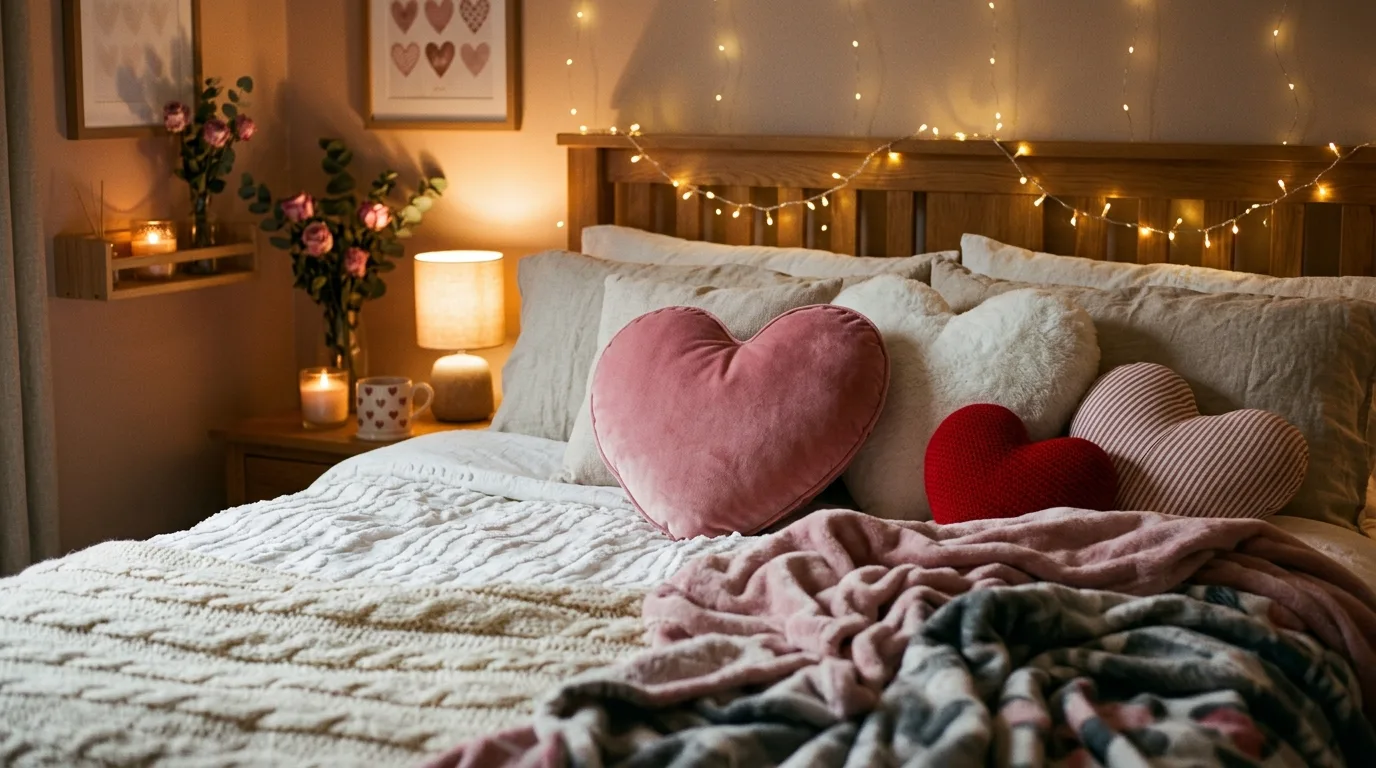 Use heart motifs sparingly for 13 Romantic Valentine's Day Decor Ideas for a Love-Filled Home