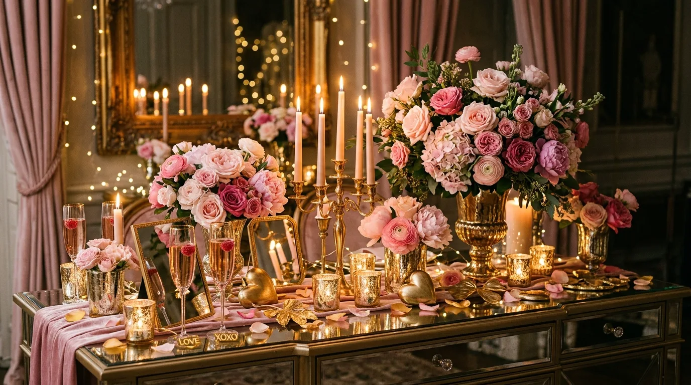 Make the dining table feel special for 13 Romantic Valentine's Day Decor Ideas for a Love-Filled Home