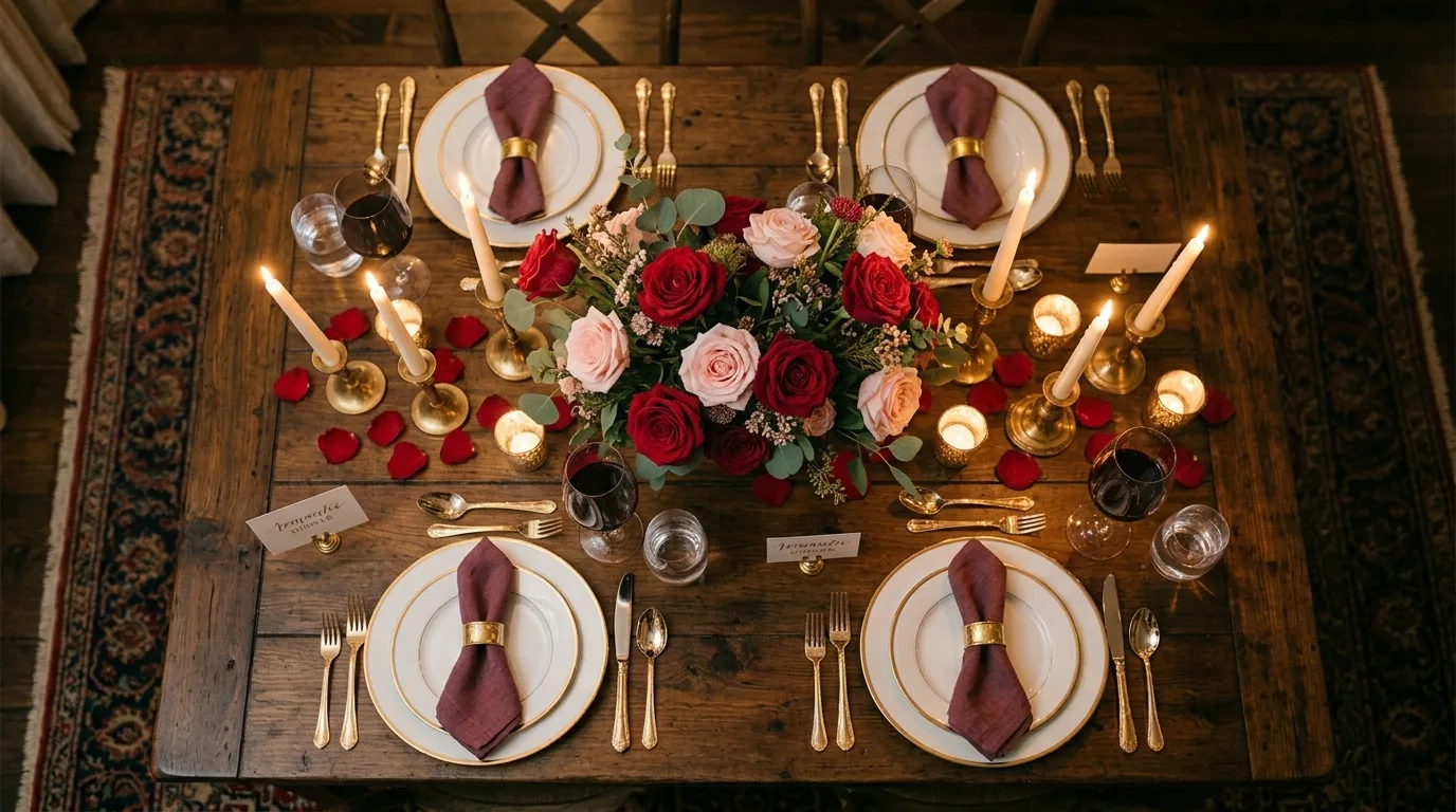 Use blush, cream, and deep red together for 13 Romantic Valentine's Day Decor Ideas for a Love-Filled Home