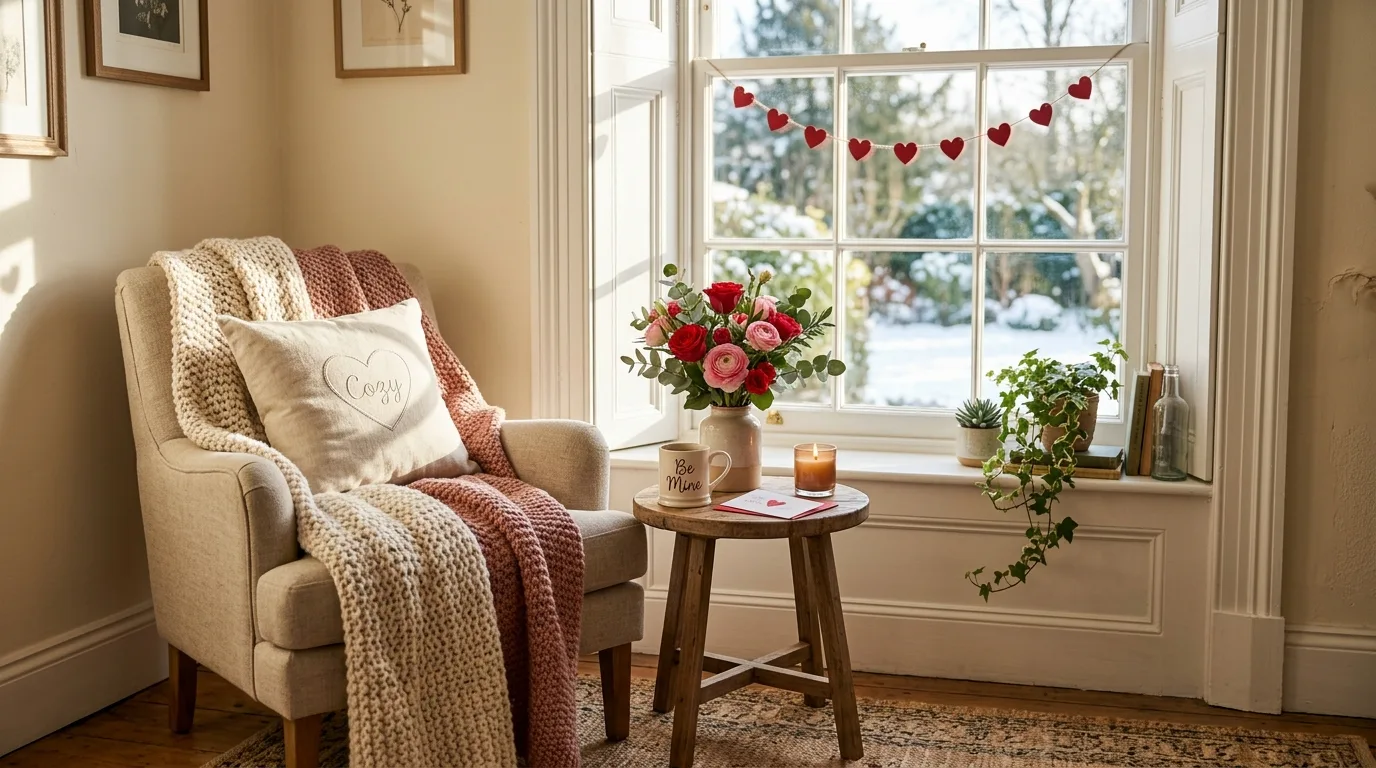 Add romantic details to the entryway for 13 Romantic Valentine's Day Decor Ideas for a Love-Filled Home